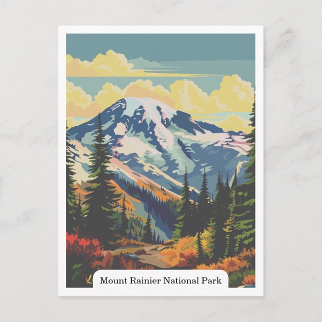 Carte Postale Parc national du Mont Rainier, Washington États-Un (Devant)