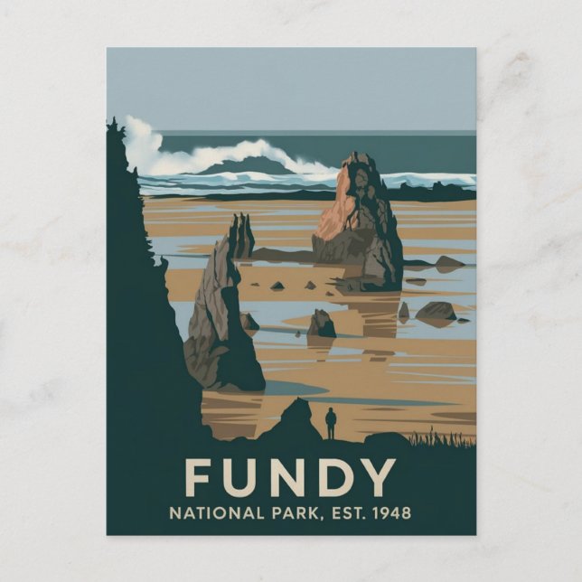Carte Postale Parc national Fundy Canada (Devant)