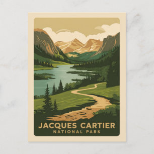 Carte Postale Parc national Jacques Cartier, style rétro