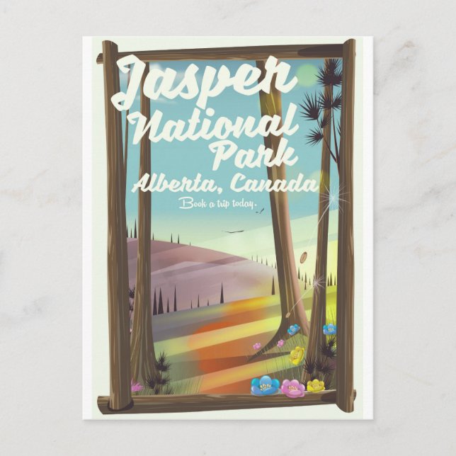Carte Postale Parc national Jasper, affiche de voyage du Canada (Devant)