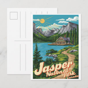 Carte Postale Parc national Jasper alberta canada cadeaux vintag