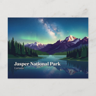 Carte Postale Parc national Jasper la nuit Canada