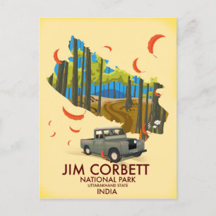 Carte Postale Parc national Jim Corbett, État d'Uttarakhand