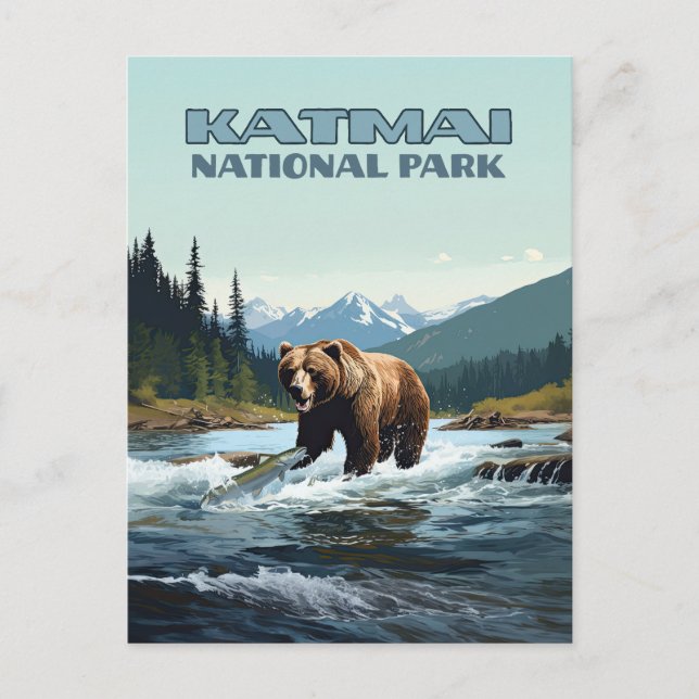 Carte Postale Parc national Katmai Alaska Bear Brooks (Devant)