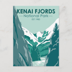 Carte Postale Parc national Kenai Fjords Alaska Vintage