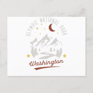 Carte Postale Parc national olympique vintage Washington