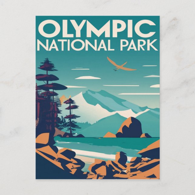 Carte Postale Parc national olympique Washington Rocky Beach (Devant)