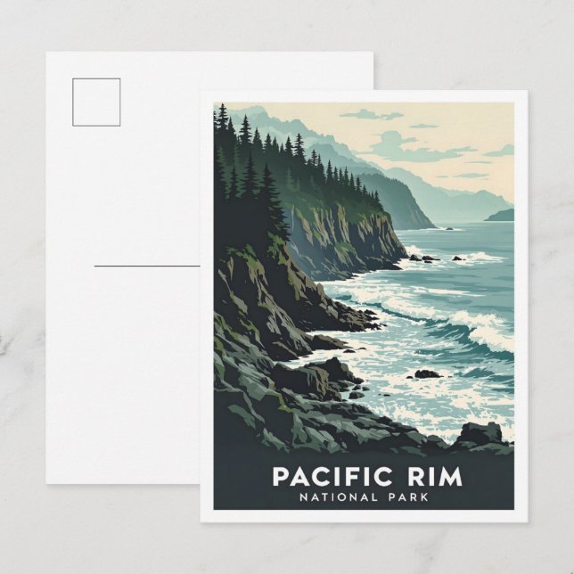 Carte Postale Parc national Pacific Rim Canada Voyage (Devant / Derrière)