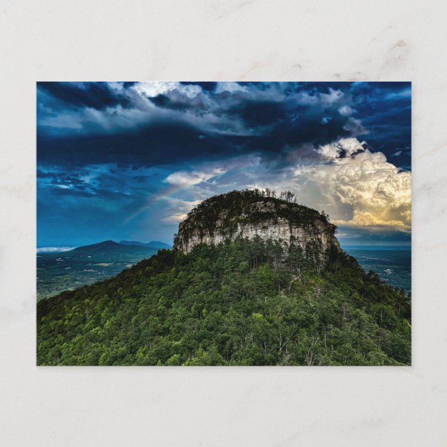 Carte Postale Parc national Pilot Mountain NC | après la tempête (Devant)