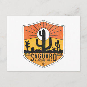 Carte Postale Parc national Retro Saguaro Arizona Tucson Cactus