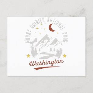 Carte Postale Parc national vintage Mount Rainier Washington