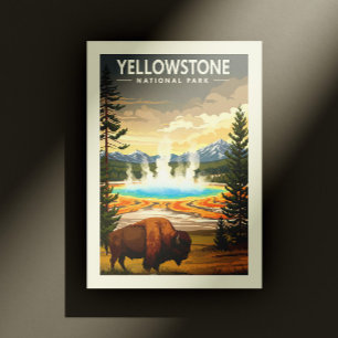Carte Postale Parc national vintage Yellowstone
