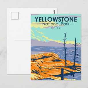 Carte Postale Parc national Yellowstone Mammoth Hot Springs