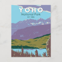 Parc national Yoho Canada Vintage d'art touristiqu