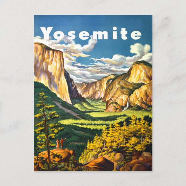 Carte Postale Parc national Yosemite Art de voyage (Devant)
