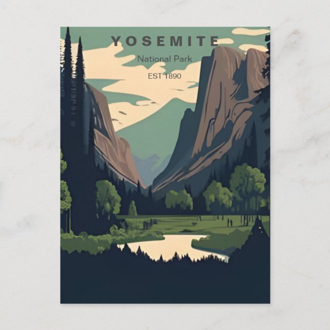Carte Postale Parc national Yosemite Demi-Dome Californie (Devant)