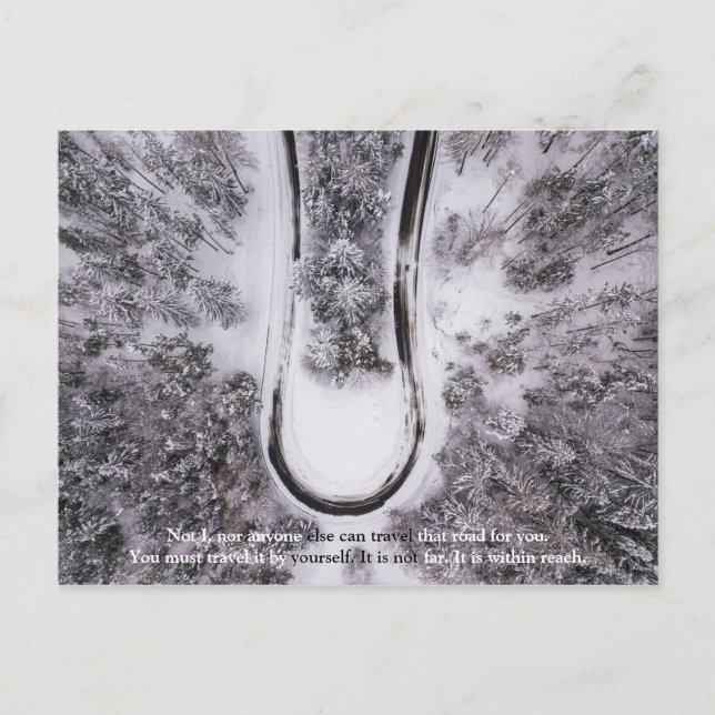 Carte Postale "Parcours ce chemin pour toi" Citation motivationn (Devant)