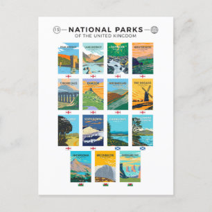Carte Postale Parcs Nationaux Du Royaume-Uni
