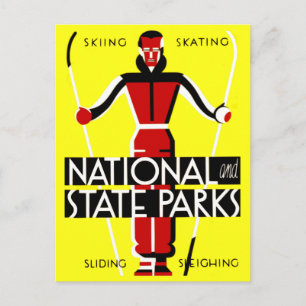 Carte Postale Parcs nationaux et nationaux vintages WPA Travel