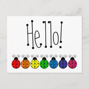 Carte postale paresseuse de coccinelle de