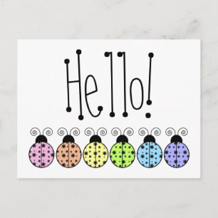 Carte postale paresseuse de coccinelle de