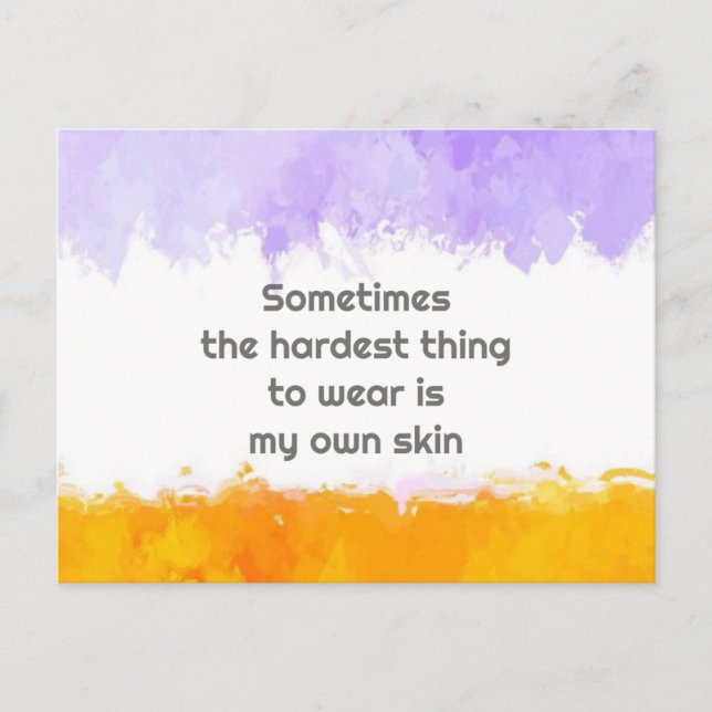 Carte Postale Parfois, la baignade la plus difficile à porter es (Devant)