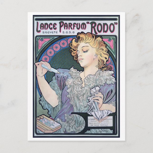 Carte Postale Parfum, Alphonse Mucha (Devant)