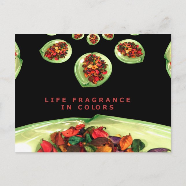 Carte Postale Parfum de vie en potpourri couleur (Devant)