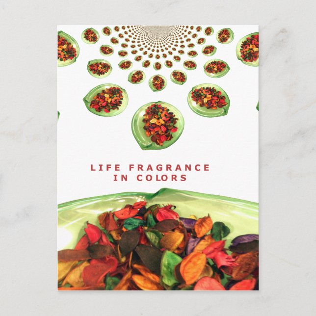 Carte Postale Parfum de vie : Potpourri message inspirant (Devant)