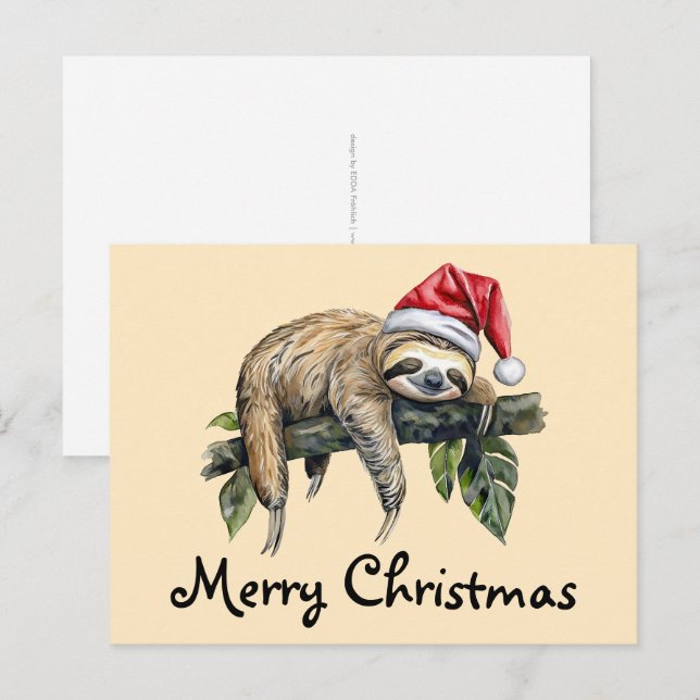 Carte Postale Parfum détendu avec un casquette de Noël 1 (Devant / Derrière)