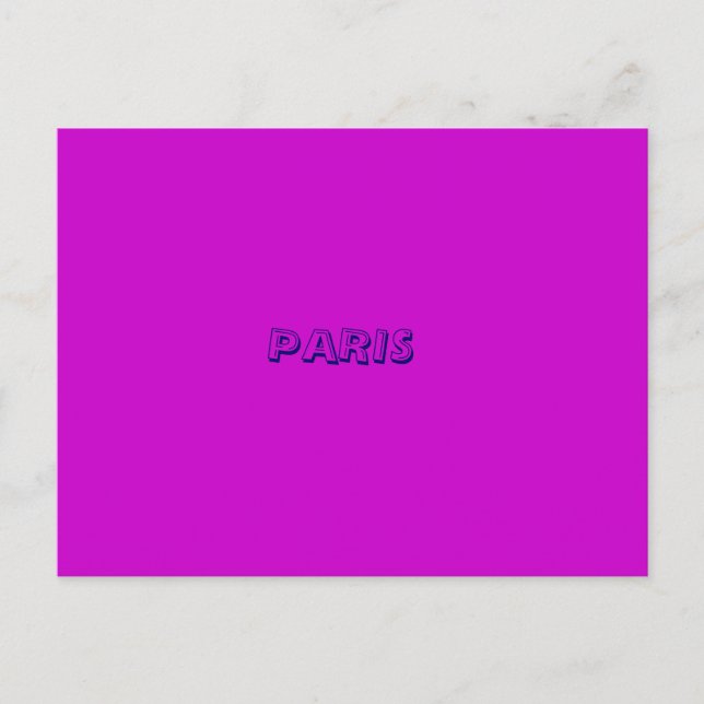CARTE POSTALE PARIS (Devant)