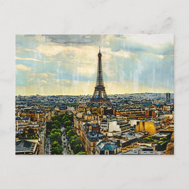 Carte Postale Paris avec la Tour Eiffel (Devant)