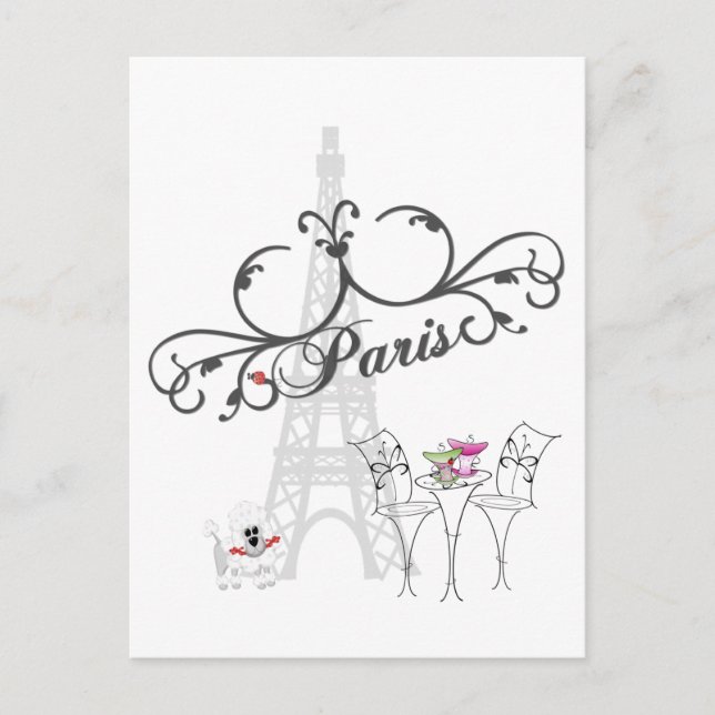 Carte postale Paris Café (Devant)