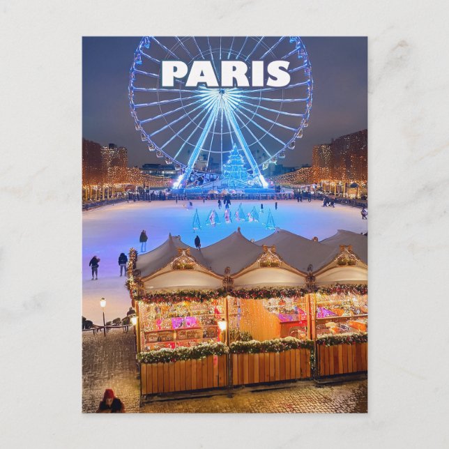 Carte Postale Paris Christmas Wonder (Devant)