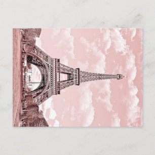 Carte Postale Paris dans Tour Eiffel rose France