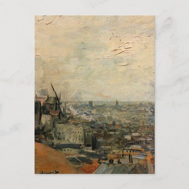 Carte Postale Paris depuis Montmartre par Vincent van Gogh (Devant)