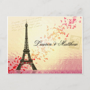 Carte Postale Paris en amour - Tour Eiffel