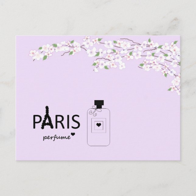 Carte Postale Paris en fleurs (Devant)