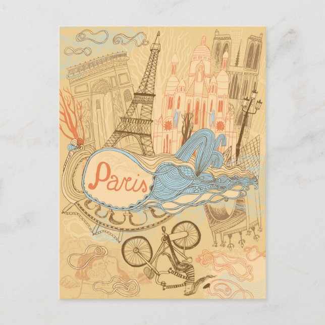 Carte Postale Paris en France (Devant)