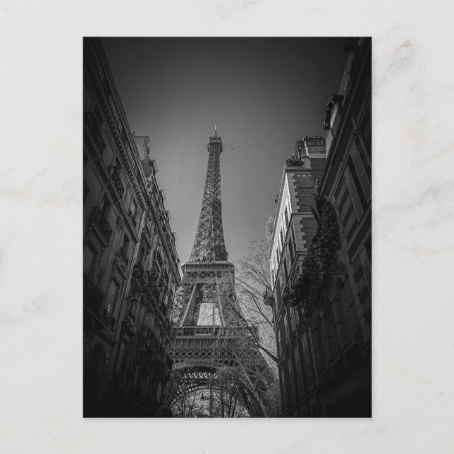 Carte Postale paris france noir et blanc (Devant)