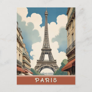 Carte Postale Paris France Tour Eiffel Vintage voyage rétro