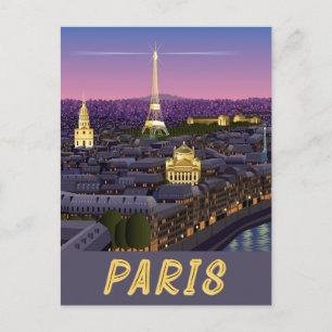Carte Postale Paris France Ville Lumière Moderne
