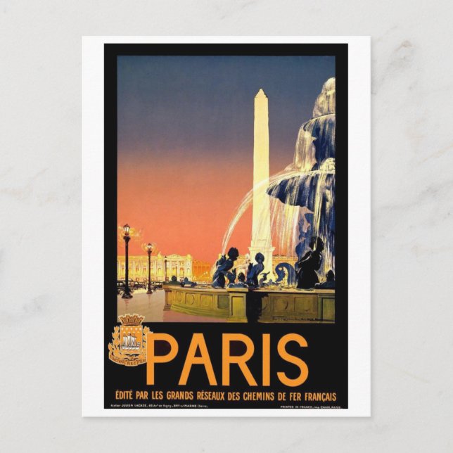 Carte Postale Paris France Vintage (Devant)