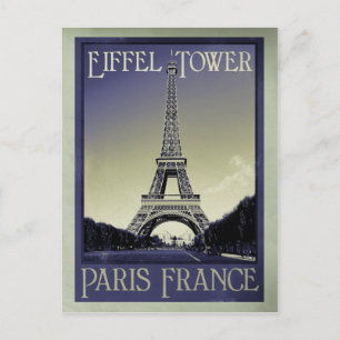 Carte Postale paris france vintage look