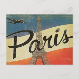 Carte Postale paris France Vintage voyage retro tourisme vacance