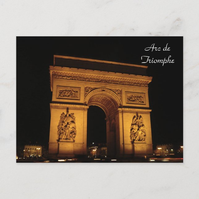 Carte Postale Paris Illuminations : Arc de Triomphe (Devant)