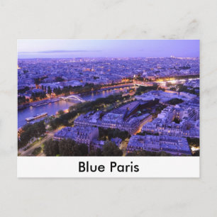Carte Postale Paris la nuit, la Seine