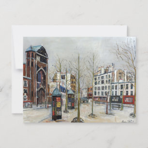 Carte Postale Paris, la Place des Abbesses; Utrillo