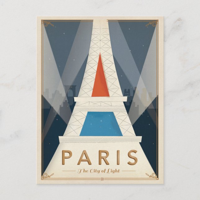 Carte Postale Paris - La Ville Lumière (Devant)