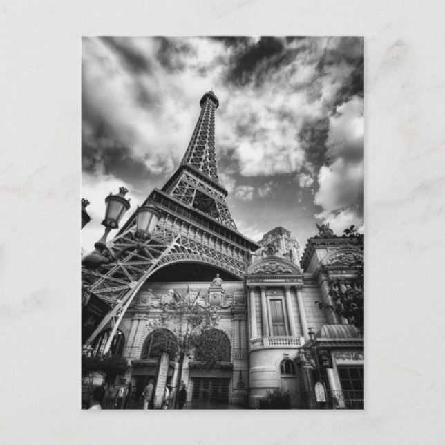 Carte Postale Paris noir et blanc (Devant)